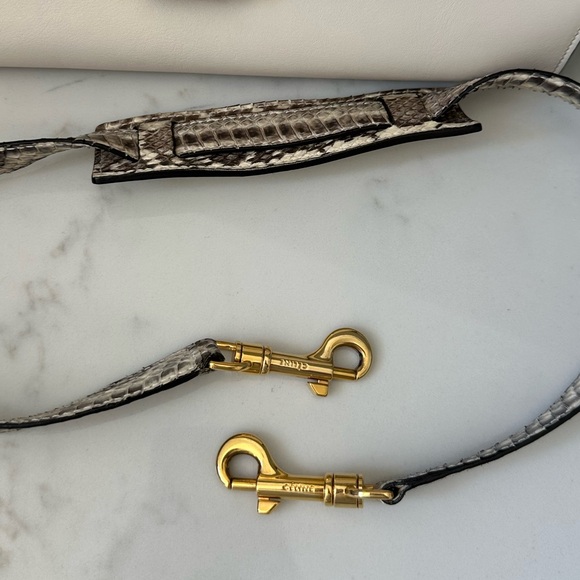 Vintage CELINE Python-trimmed trapeze bag - Picture 13 of 16